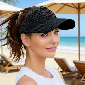 Women's visor cap, spring/summer outdoor sports baseball cap, sun hat, sun protection hat.