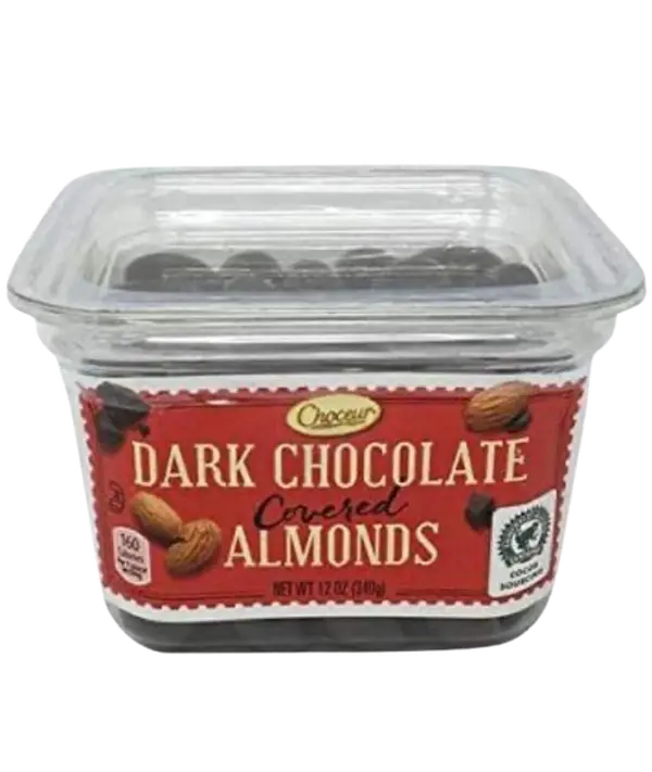 Dark Chocolate Covered Almonds by Choceur 11 oz (312g) – Pack of 1