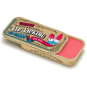 Ice Pop Flavored Organic Lip Balm for a Smooth, Silky Finish, Natural Care with a Slight Tint in a Vintage Tin, 0.23 oz