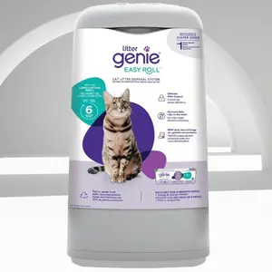 Litter Genie Easy Roll Pail Cat Litter Disposal, Size: 5 inch long  lasting  litter  box