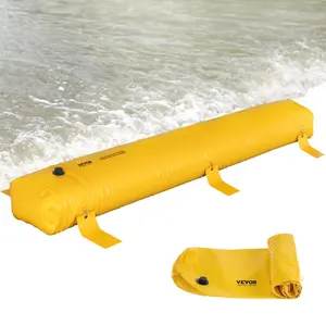 Fathersdaygift VEVOR Flood Barrier, 12 ft Lengthx 12 in Height Sandbag Alternative, Water Barrier for Flooding with Great Waterproof Effect, Reusable PVC Water Diversion Tubes, Flood Barriers for Home, Door, Garagedealsforyoudays