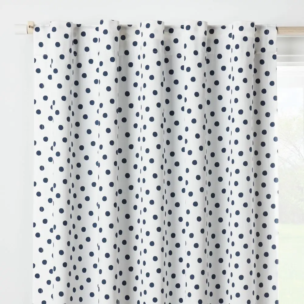 Pillowfort Blackout Curtain Panel for Kids, Lined Polyester Fabric, 3" Rod Pocket, Pleats That Stay, Dot Pattern, Blackout Curtain Panels