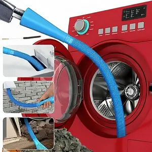 Dryer Vent Cleaner Kit Dryer Lint Vac Attachment with Brush, Lint Remover, Dryer Vent Vacuum Hose Cleaning Tools, Blue