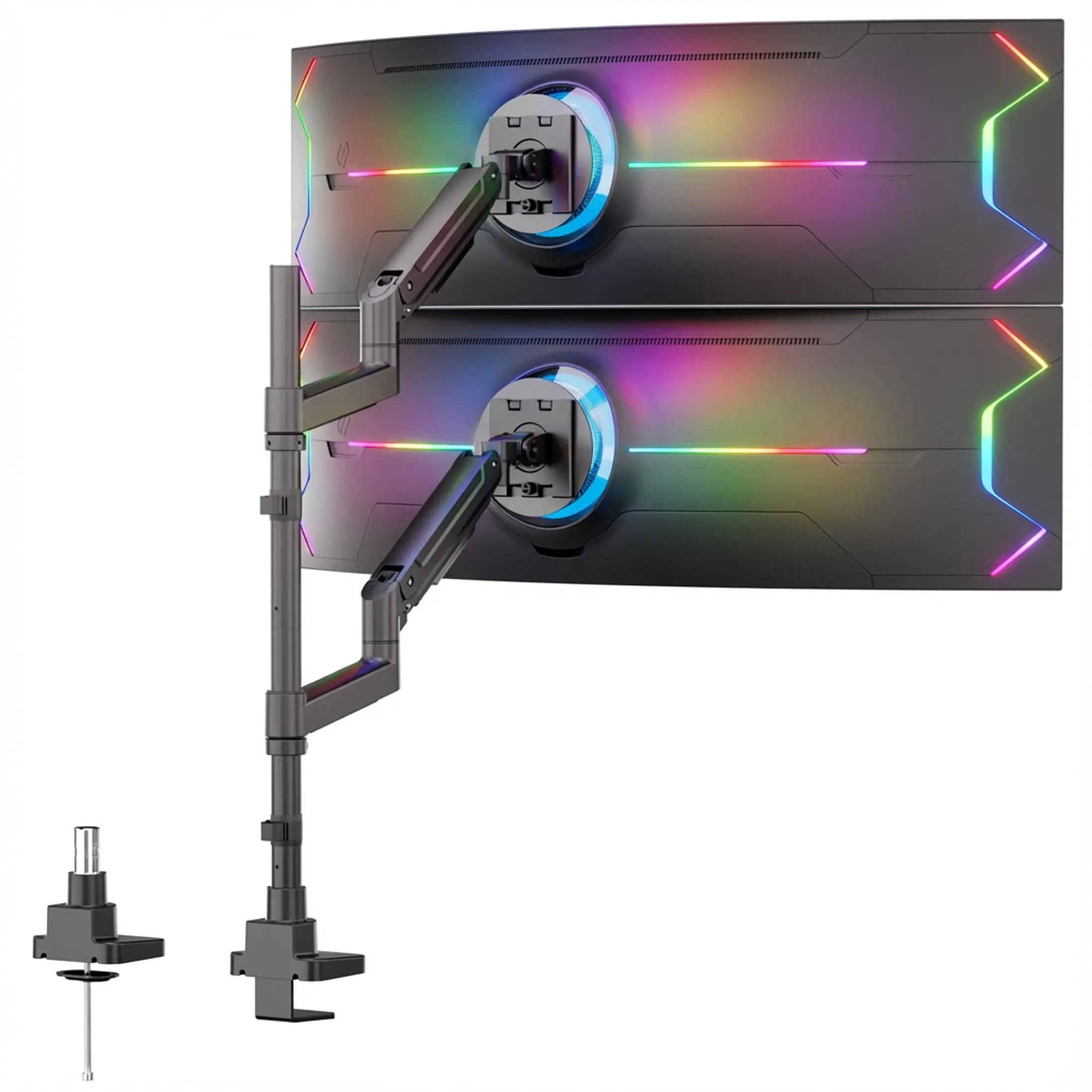 Heavy-Duty Dual Stacking Monitor Mount