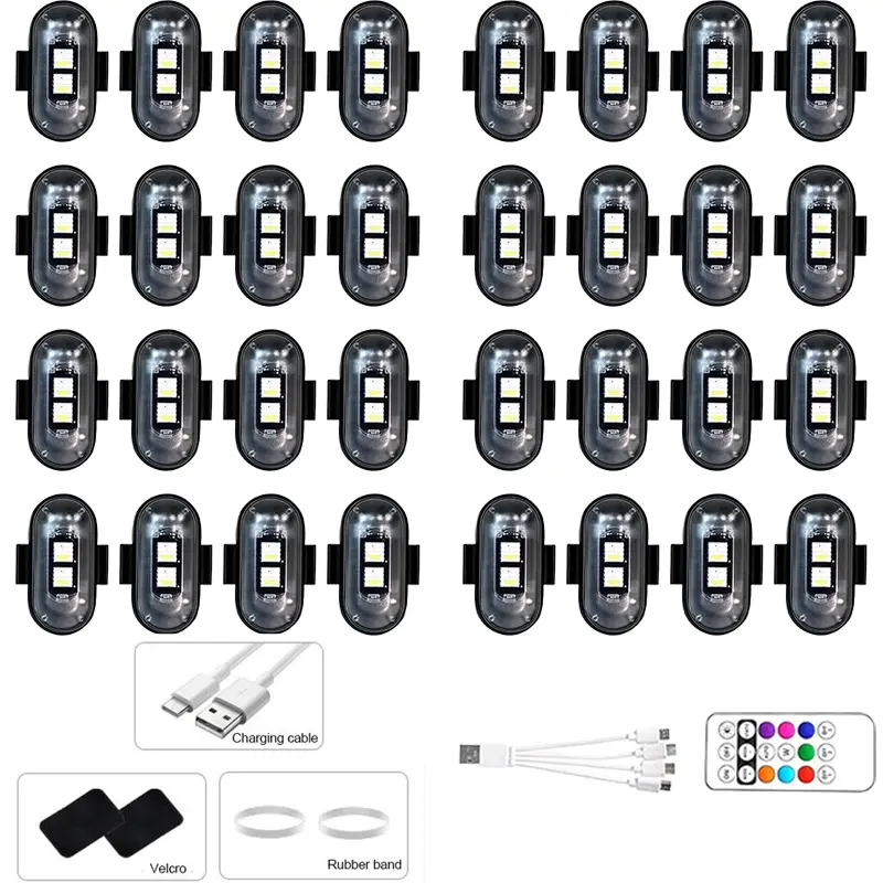 RGB Color LED Lights Set for Cars, Perfect for Holiday and Party Decoration