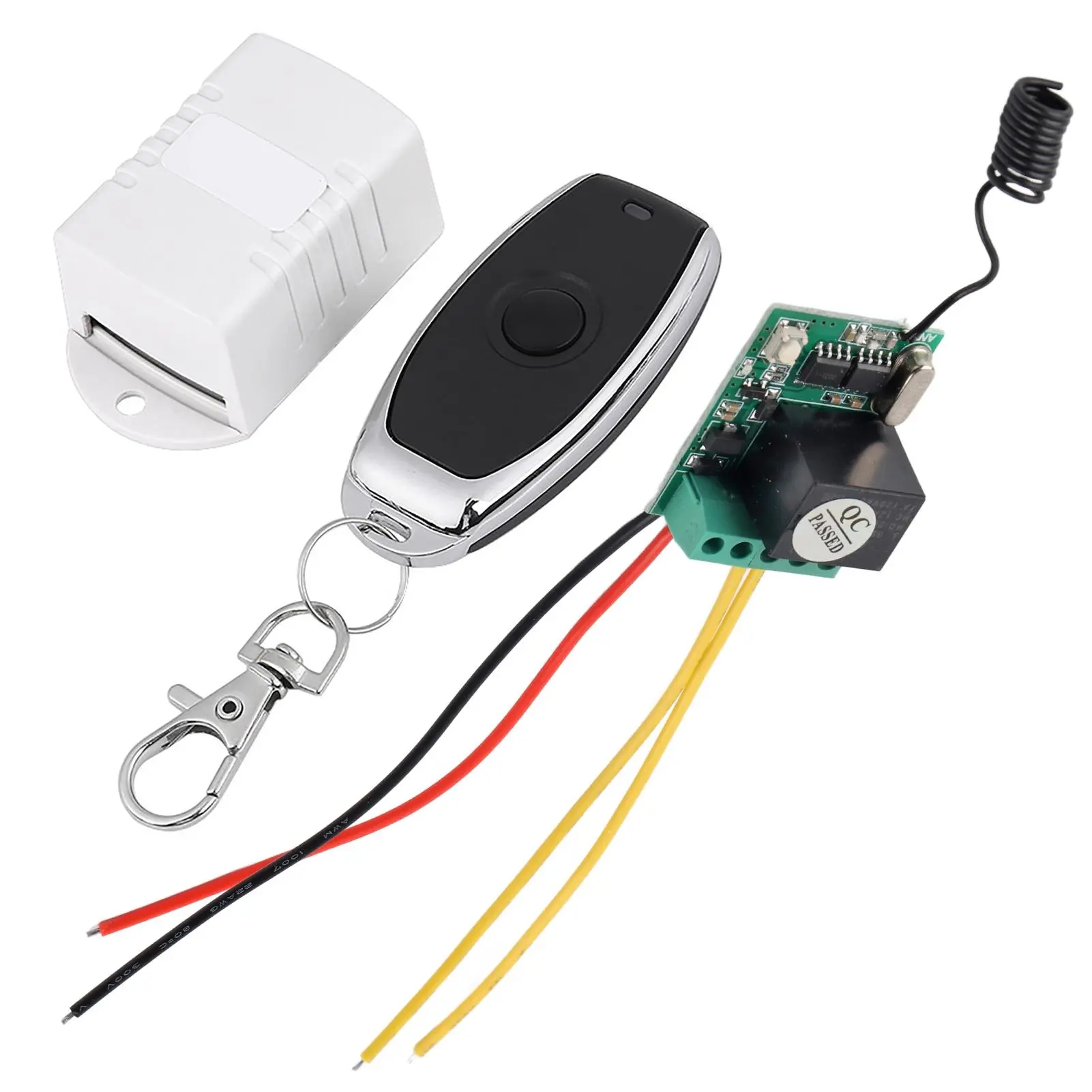 DC 4V 5V 6V 7.4V 9V 12V Wireless Relay Remote Switch, DC Motor Remote Control, Button Switch Receiver and Transmitter, Wireless Remote Control Switch for PC Power Supply On/Off