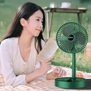 Portable Mini Fan USB Rechargeable - Double Folding Handheld Desktop Fan Quiet 3 Speed for Travel Office Outdoor