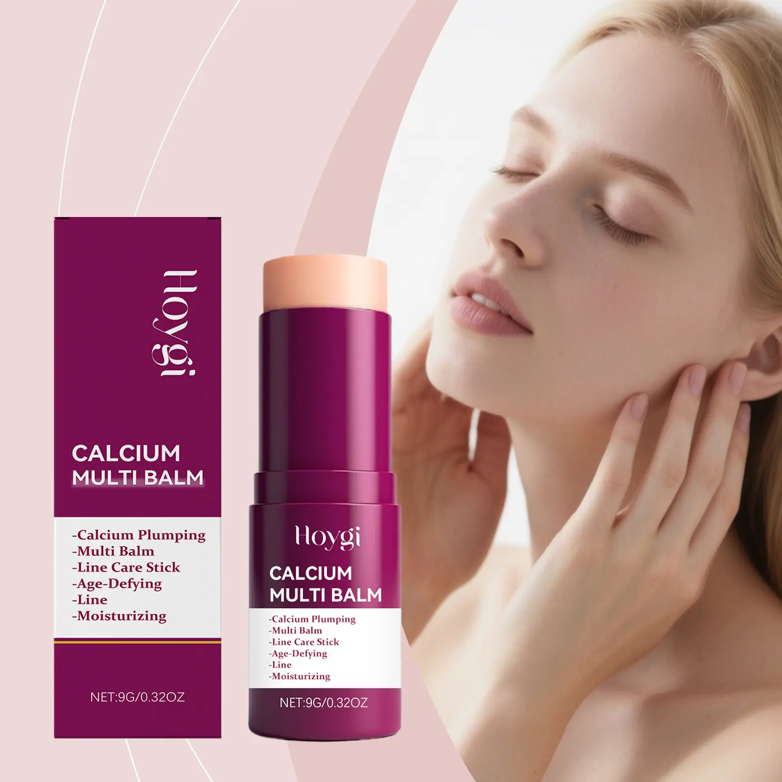Hoygi Calcium Multi Balm - Multi Effect Moisturizing Cream Stick for Delicate Hydrating Care, Lightweight & Gentle for Daily Use, 9g/0.32oz