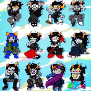 Homestuck Troll Acrylic Keychain Charms, Homestuck Keychains, Cute, Durable, And Perfect For Bags, Keys, Or Gifts. Great For Daily Use Or As Thoughtful Little Gifts For Your Friends And Yourself.