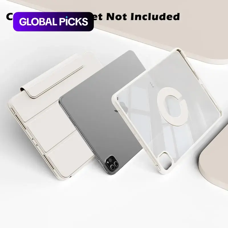 KENKE Magnetic Detachable 360° Rotatable Shockproof Protective Tablet Case, Tablet Protective Cover, Tablet Accessories for iPad 10th Gen, 2025 A16, M4 Pro 11-Inch, Mini 6, A17 Air, M3 Air #GLOBAL PICKS