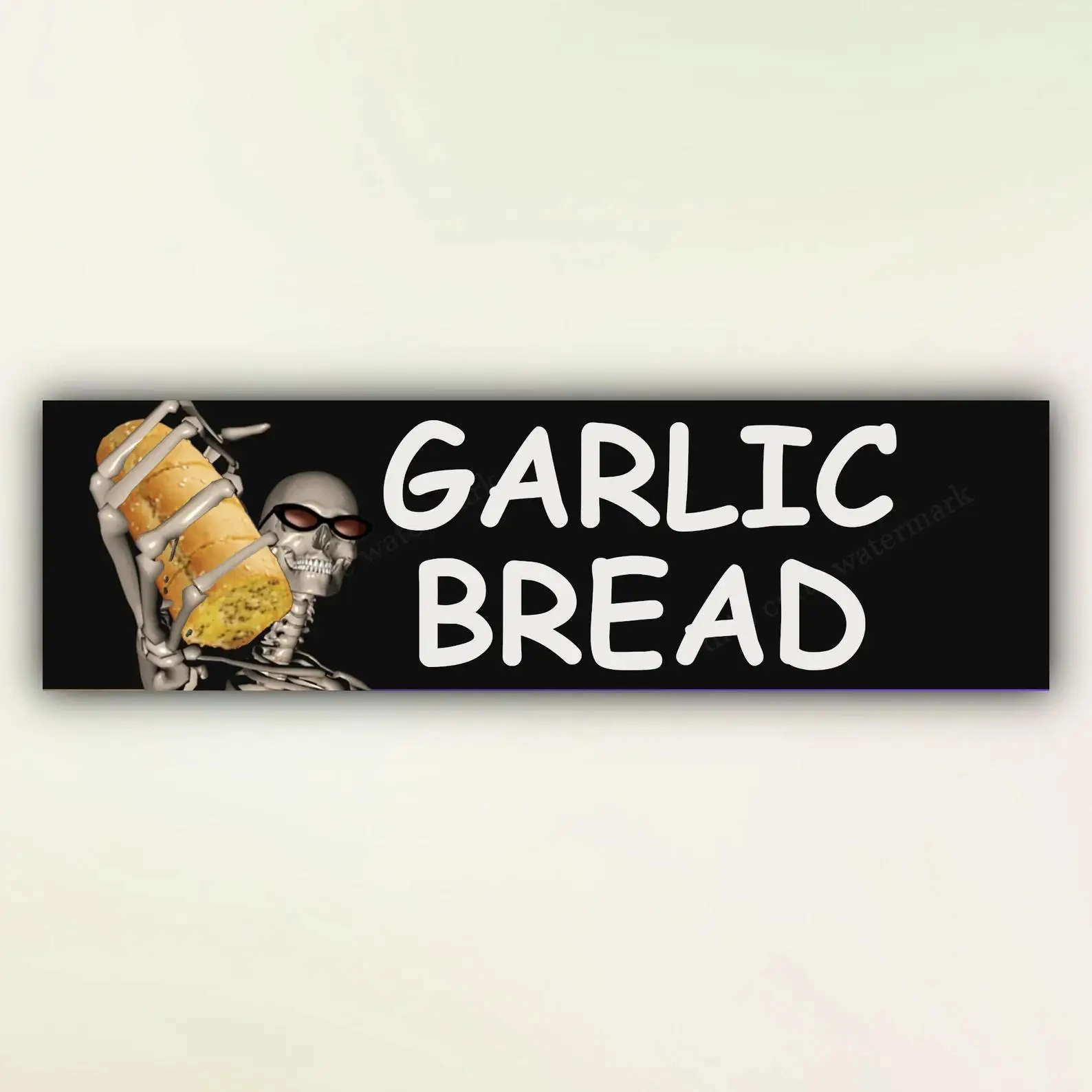Garlic Bread Pattern Car Sticker, Waterproof Vinyl Bumper Sticker, Funny Car Decals for Car, Auto, Motorcar, Windows, Trucks, Laptop, Windshield Stick
