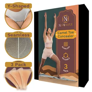 Camel Toe Concealer (3 Pack) | Seamless Cameltoe Hider, Anti Frontal Wedgie Exposure Cover Silicone Insert, No Underwear Visibility Guard, Feminine Line Concealer Cover