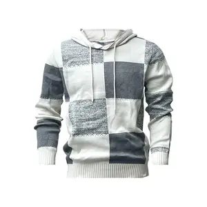 Men's Patchwork Color Crewneck Sweater 100% Polyester Soft Warm Winter Knit Pullover Casual Formal Fall Winter Apparel Easy Care Hand Dry Clean Only Classic Minimalist Design Perfect for Layering Office Everyday Wear Outfit Long Sleeve sweaters