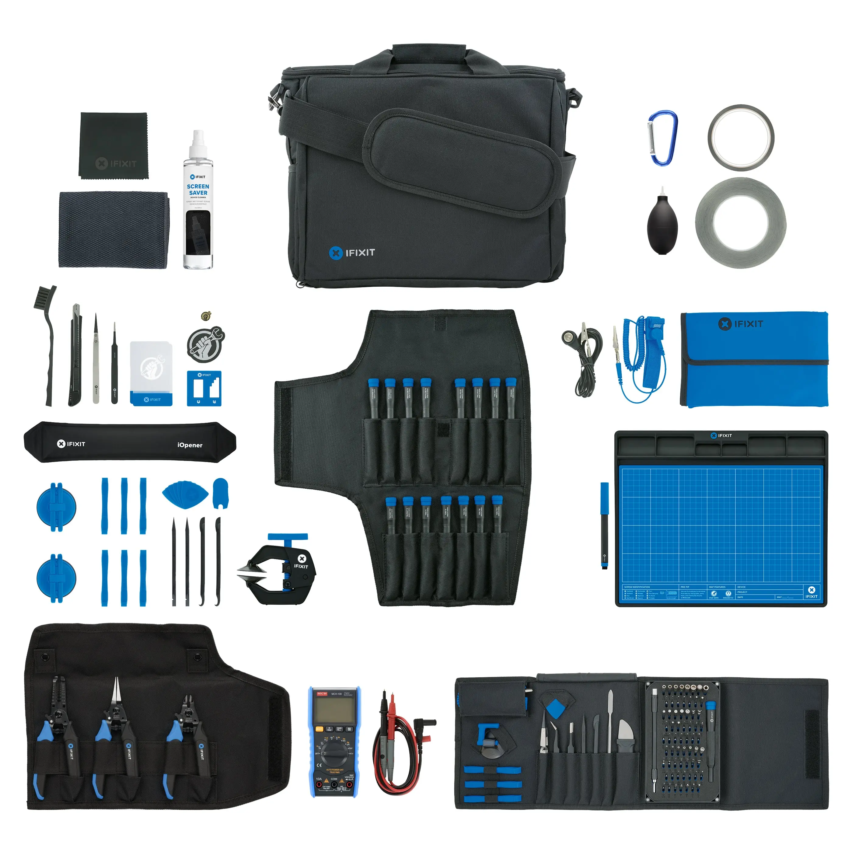 iFixit Comprehensive Multifunctional Device Repair Hand Tool Kit - Messenger Bag Compatible, for Fixing Android Smartphones, Repair Business Use, Fixing iMacs, Multifunctional Tool Kit