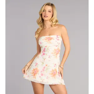 Garden Dream Tube Mini Dress
