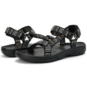 Men's 3-Strap Adjustable Hiking Sandals | All-Terrain Water-Friendly Beach Shoes