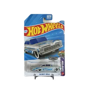 Hot Wheels ‘59 Chevy Impala Zamac Edition Classic Lowrider Muscle Car 1:64 Diecast Collectible Model