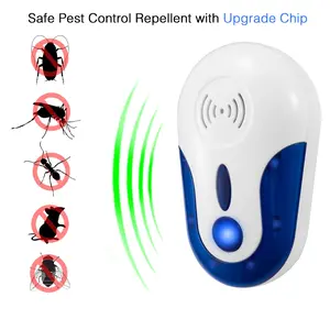 Ultrasonic Pest Repeller Plug-In, Instant Use, Ideal for Bedroom Living Room Kitchen, Effective Mosquito & Insect Control, Cockroach Control, Cockroach Repellent