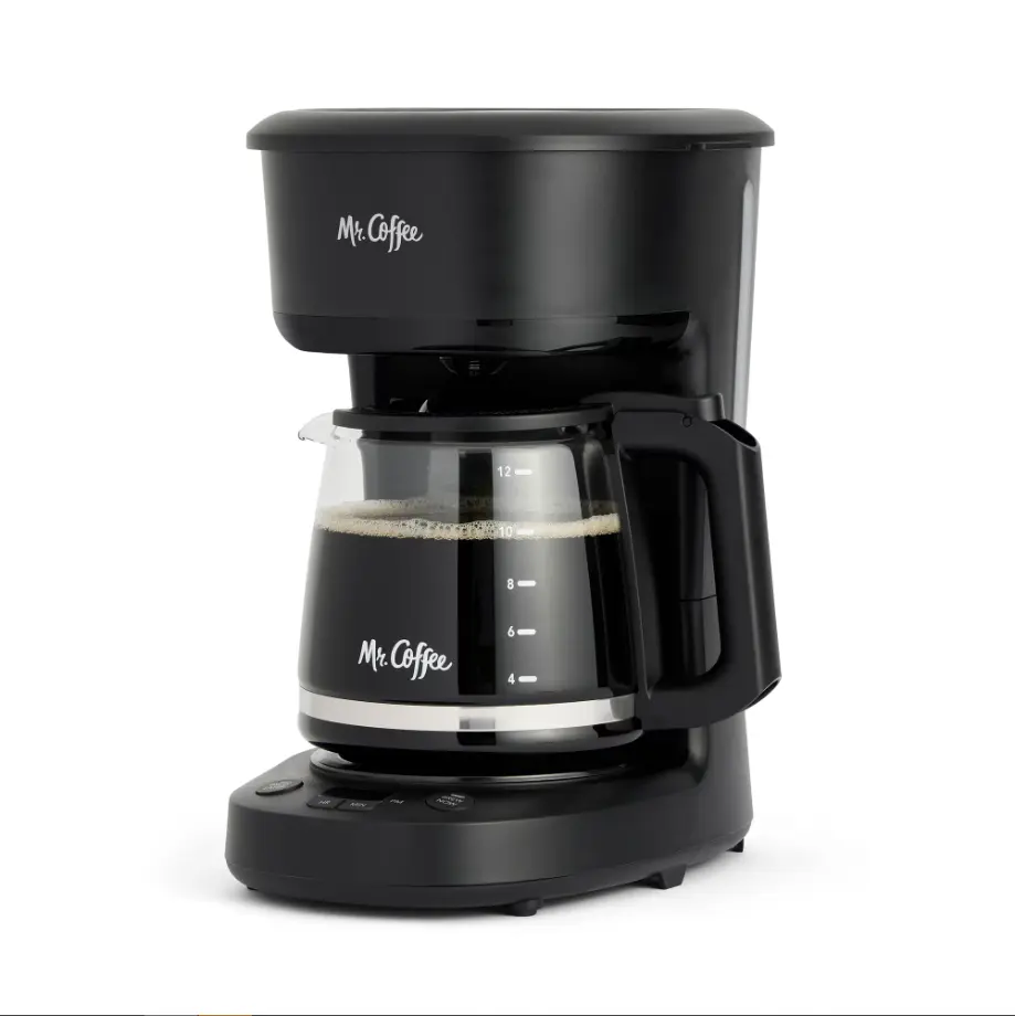 Mr. Coffee Programmable Coffee Maker, 12-Cup Coffee Maker, Black
