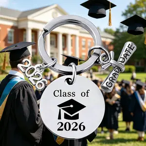 Graduation Keychain Class of 2026 Funny Grad Student Gifts from Teacher Stainless Steel Keyring