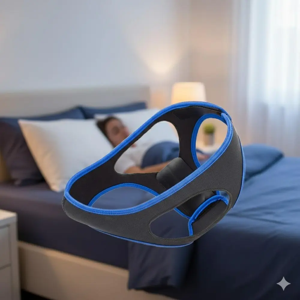 Anti-Snoring Device for Men and Women: Breathable Comfortable Adjustable Night Sleep Snore Solution with Removable Washable Strap, Side Sleeper Friendly Nasal Breathing Aid