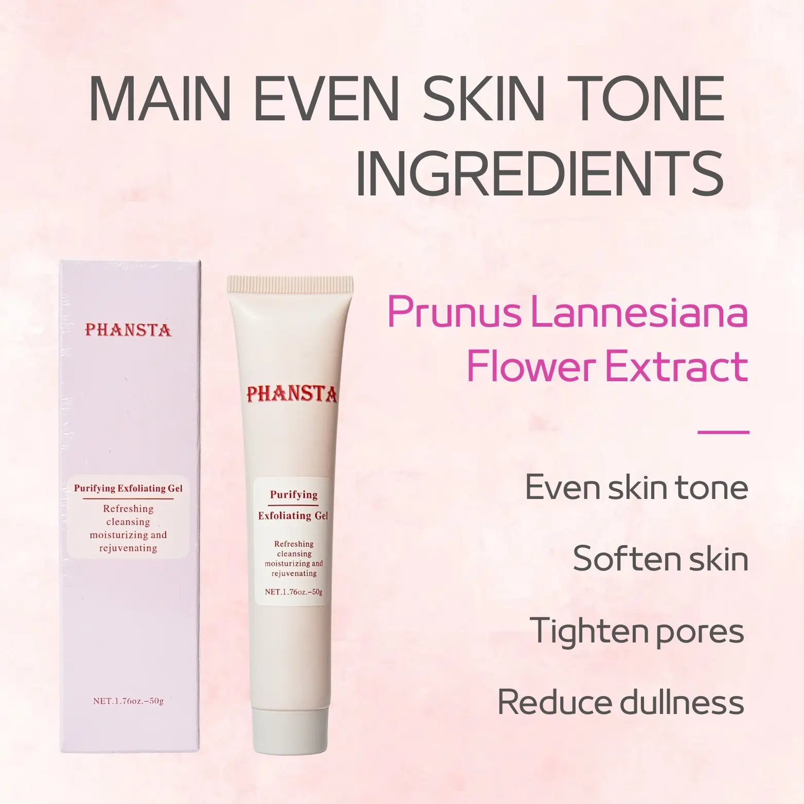 Purifying Exfoliating Gel for Face & Body - Gentle Cleansing Exfoliator, Moisturizer, Glowing Exfoliation Body Peel, Exfoliation Body Peels