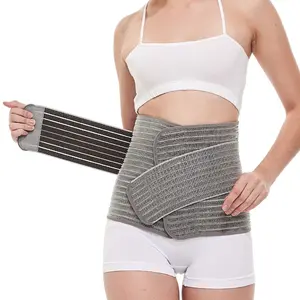 Gray abdominal belt bamboo fiber postpartum belt special plastic belt for mothers large size breathable SerenityBamboo Postpartum Support Belt: Recovery Belt in Breathable Bamboo Fiber