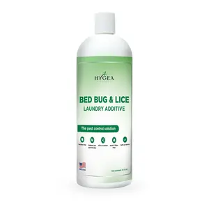 HYGEA NATURAL Bed Bug & Lice Laundry Additive - 32 oz - Eliminates Bed Bugs Dust Mites & Lice - Easy Application - Pest Control Solution - Cleaner - Made in USA