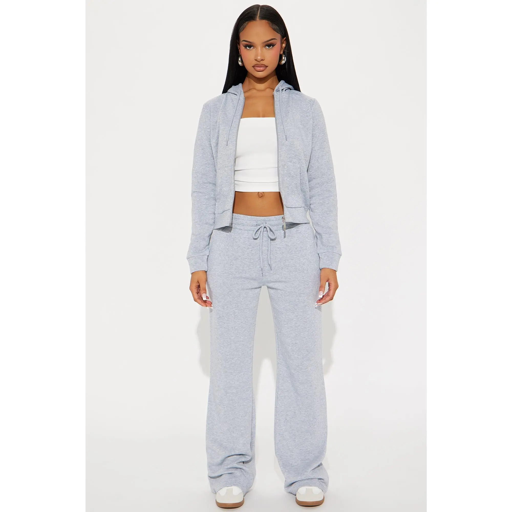 Candace Lounge Set - Heather Grey