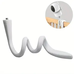 Camera Holder Stand Baby Monitor Wall Mount Silica gel Bracket Hole-Free Crib Cradle Bassinet Rod Hose Holder Flexible Twist Mounting