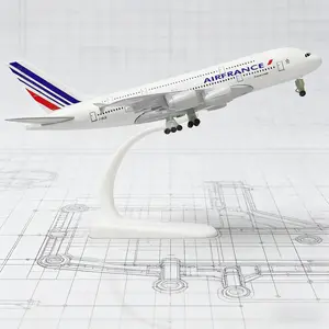 1:300 Scale Airbus A380 Superjumbo Die-Cast Metal 20cm Large Detailed Model Alloy Diecast Collectible Collector Display Piece for Adult Men Perfect Christmas Birthday Gift for Aviation Enthusiasts