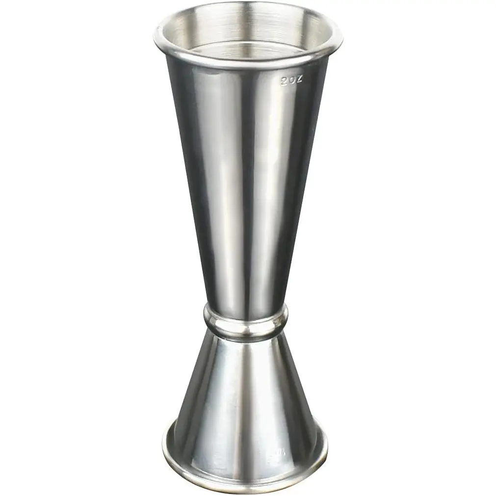 304 Stainless Steel Cocktail Double Jigger Japanese Style Measuring Oz Cup Bar Tool Shot for Bartending Bartender Jiggers Ounce Measurements Alcohol Drink Markings Perfect Party Silver Kitchen Tools