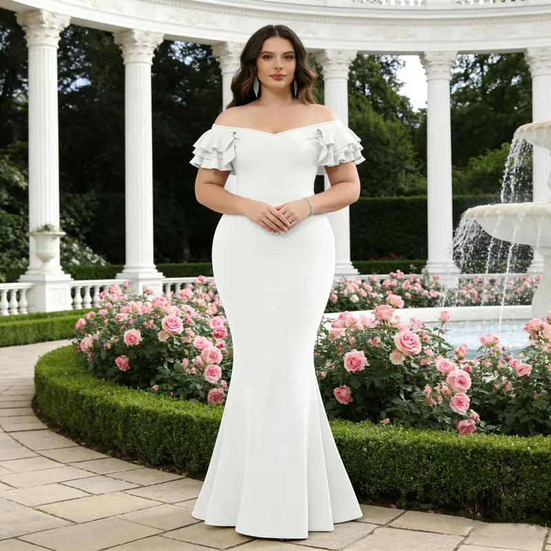 white evening gowns - TikTok Shop