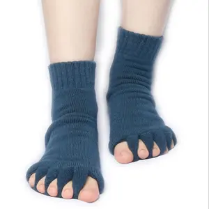 Yoga five-toe socks, Lycaro mouth antibacterial breathable socks, corrective thumb valgus Y-shaped heel wear-resistant five-finger socks