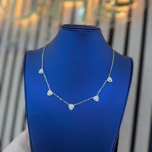 Gargantilla de corazones en plata 925