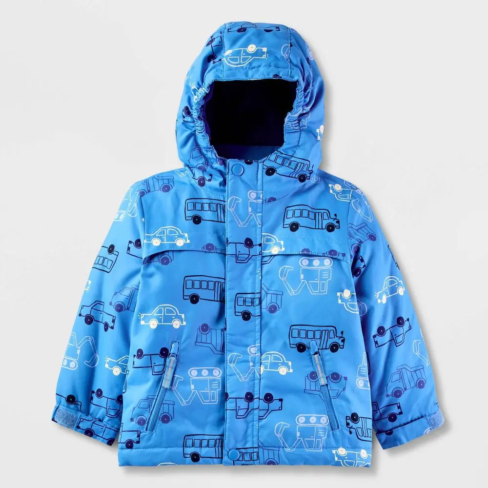Cat & Jack Baby 3-in-1 Snowplay Jacket Attached Hood Adjustable Cuffs, Long Sleeve, 3-In-1 Design, Zip, 3T