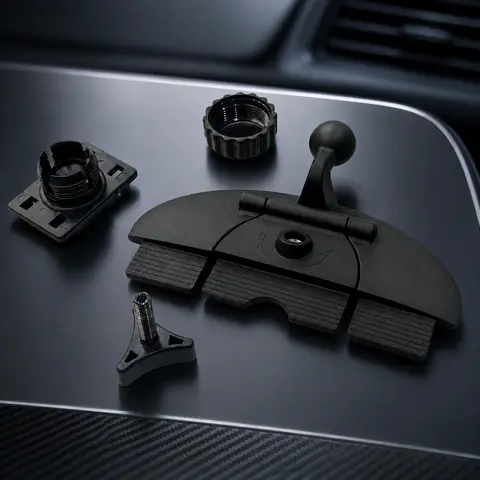 CarPlay CD Slot Car Navigation Holder, 7-11 in GPS Monitor Mount, 360-Degree Adjustable, Tool Free Installation, Shockproof Performance, 4-Groove Lock Secure Auto Accessories Interior Car Accessories