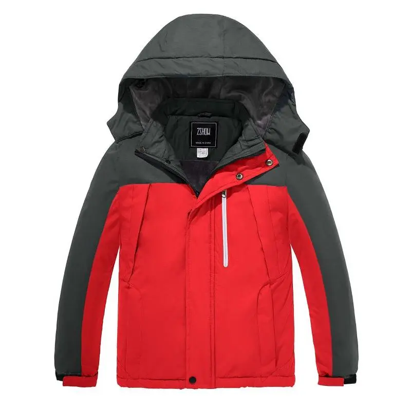 Kids' Waterproof Windproof Padded Winter Parka Coat - Collared, Coat with Pockets, Adjustable Cuffs, Elastic Fabric