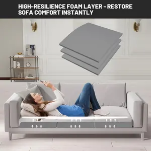 High Density Foam Arc Sofa Seat Cushion Support Pad, Repair Sunken Couch Seats, High Bounce Furniture Pads for Enhanced Comfort, Soft Padded Cushion