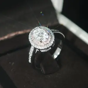 #1012 Rose Gold Color Large Cabochon Moissanite Ring