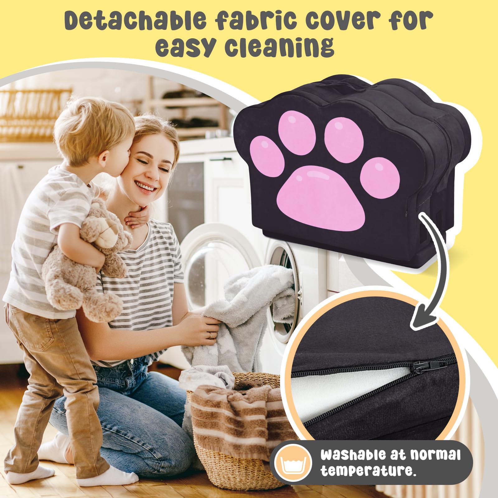 Portable Toddler Floor Bed,Foldable Toddler Travel Bed with Washable Cover for Kids,Soft and Safe