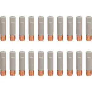 Welder Tips 20-Pack Welding Tips with Non-Stick Coating; .035" Ø0.9mm ceramic welding tips for Mig Welding Gun Welding Torch MIG Gun Replacement,Welding Accessories, Copper (0.035")