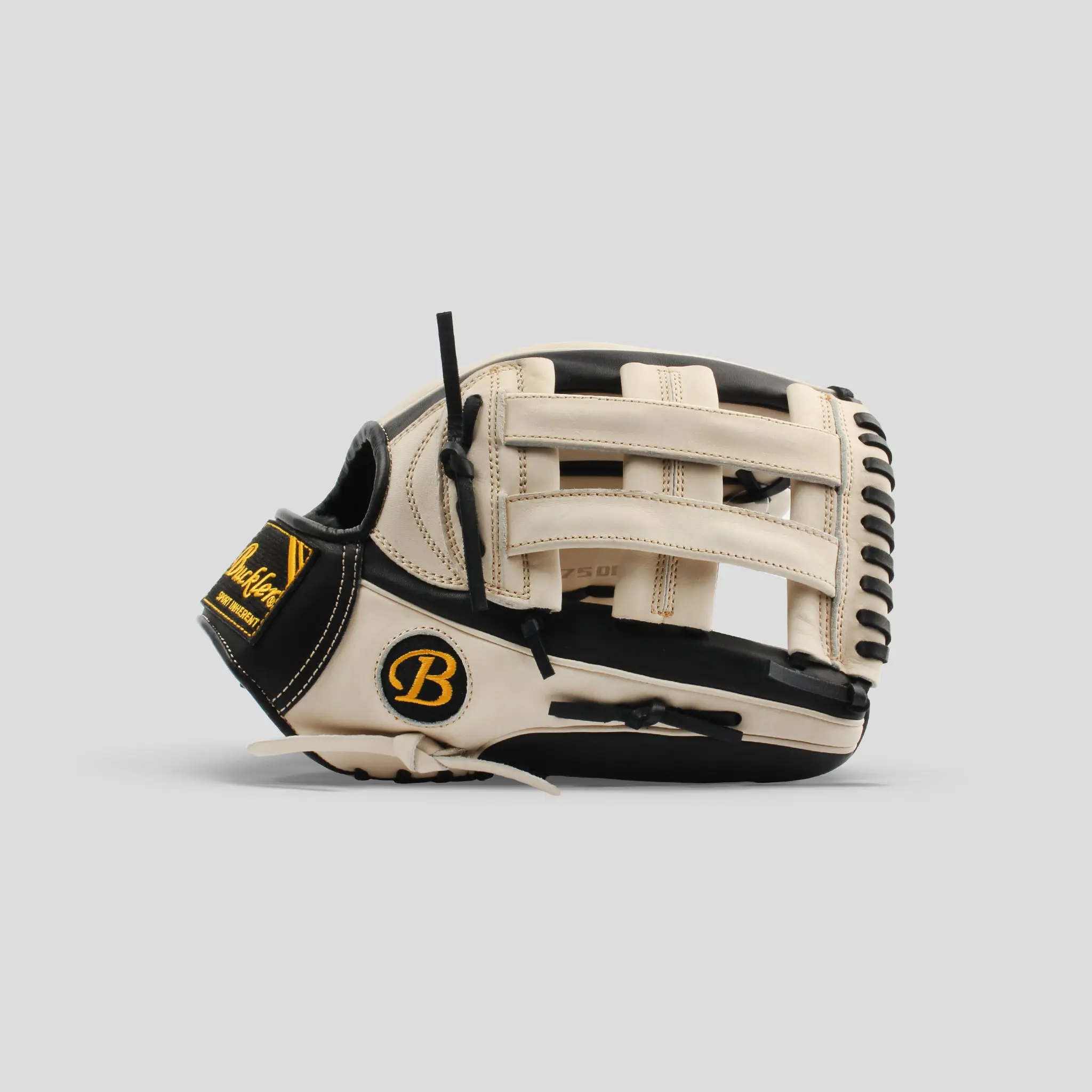 Phalanx 12.75" Baseball Beige/Black Outfielder Glove Dual Welting