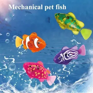 Kids Electronic Fish Swimming Pool Toy, Pet Toy, Swim Robot Fish with LED Light, Water Bath Toy for Children, 1/4/6 Pieces