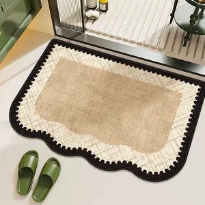 Bathroom Mat, High Density Fiber, Fast Drying Non-Slip, Anti-Mold, Ideal for Bathrooms, Kitchens, Balconies, Doormat, Bathroom Floor Mat, Non Slip Mats