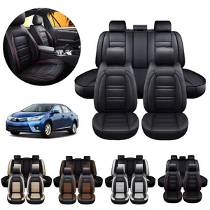 For Toyota Corolla S,SE,XSE 2014 2015 2016 2017 2018 2019 2020 2023 5 Seater Car Seat Covers Front Rear Cushion PU Leather Full Set Protector Mat Pad