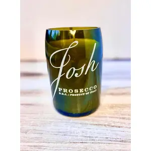 Prosecco wine bottle candle - Josh Cellars Prosecco - Prosecco Scented - organic soy wax - hemp wicks