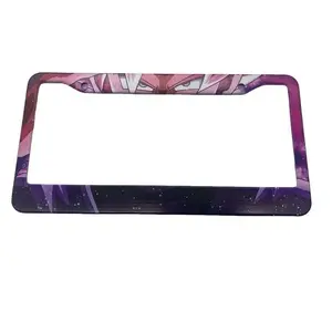 Super Saiyan Anime Aluminum Car License Plate Frame, Car Accessories