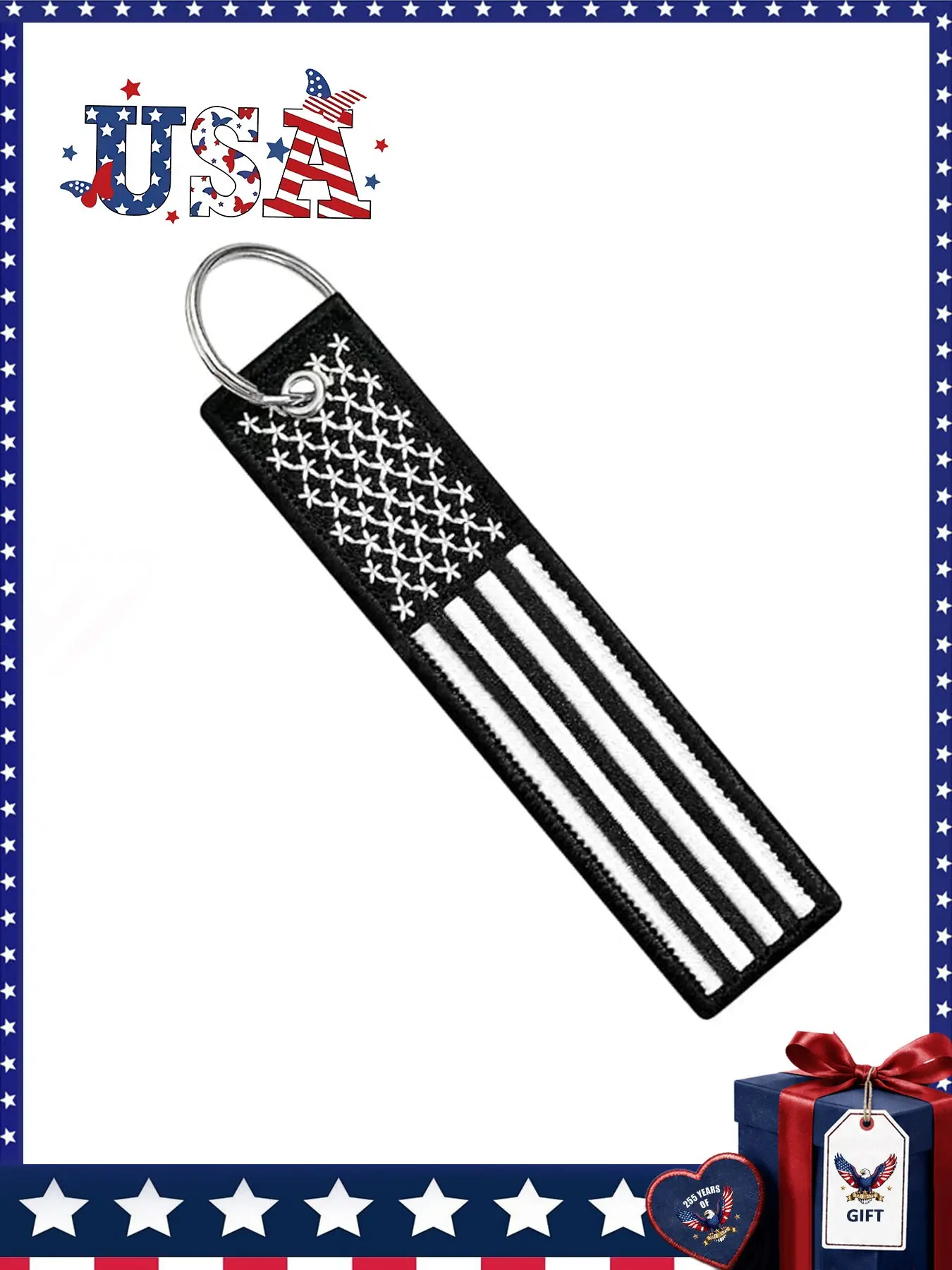 Keychain with Flag Pendant, Ideal for Motorcycles, Scooters, Cars, Perfect Gift, Durable Key Ring Accessory, Stylish and Functional