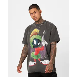 73Studio X Warner Bros. Marvin The Martian Vintage Heavyweight T-Shirt Black Wash